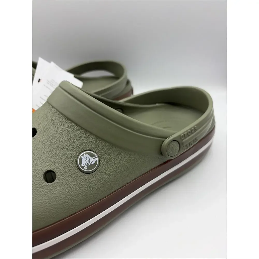 CROCS Crocband Gum Clog 212756 Cargo Green Men’s M 12 NWT